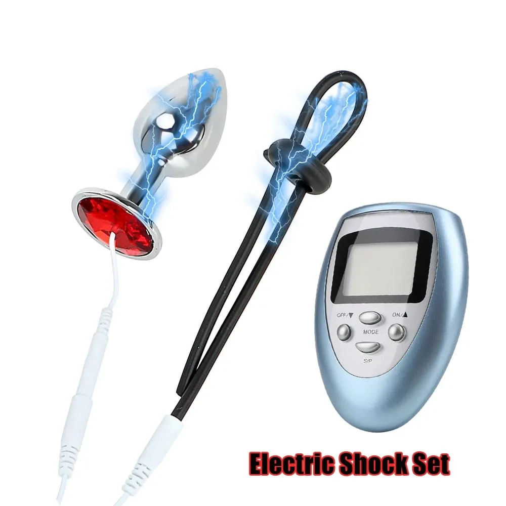 Elektrische Schok Penis Ring Anale Plug Voor Mannen Cock Exerciser Butt Dilatator Vrouwen Tepelklemmen Medische Stimulator Seksspeeltjes Volwassen 18 — image 3