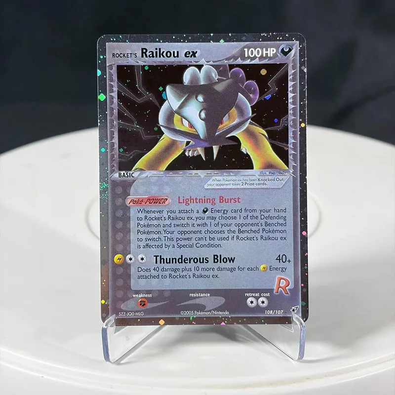 Karty proxy Seria EX Rayquaza Złota gwiazda Charizard Gengar Pikachu Hobby Hobby Kolekcje Kolekcja gier Karty Anime — image 16