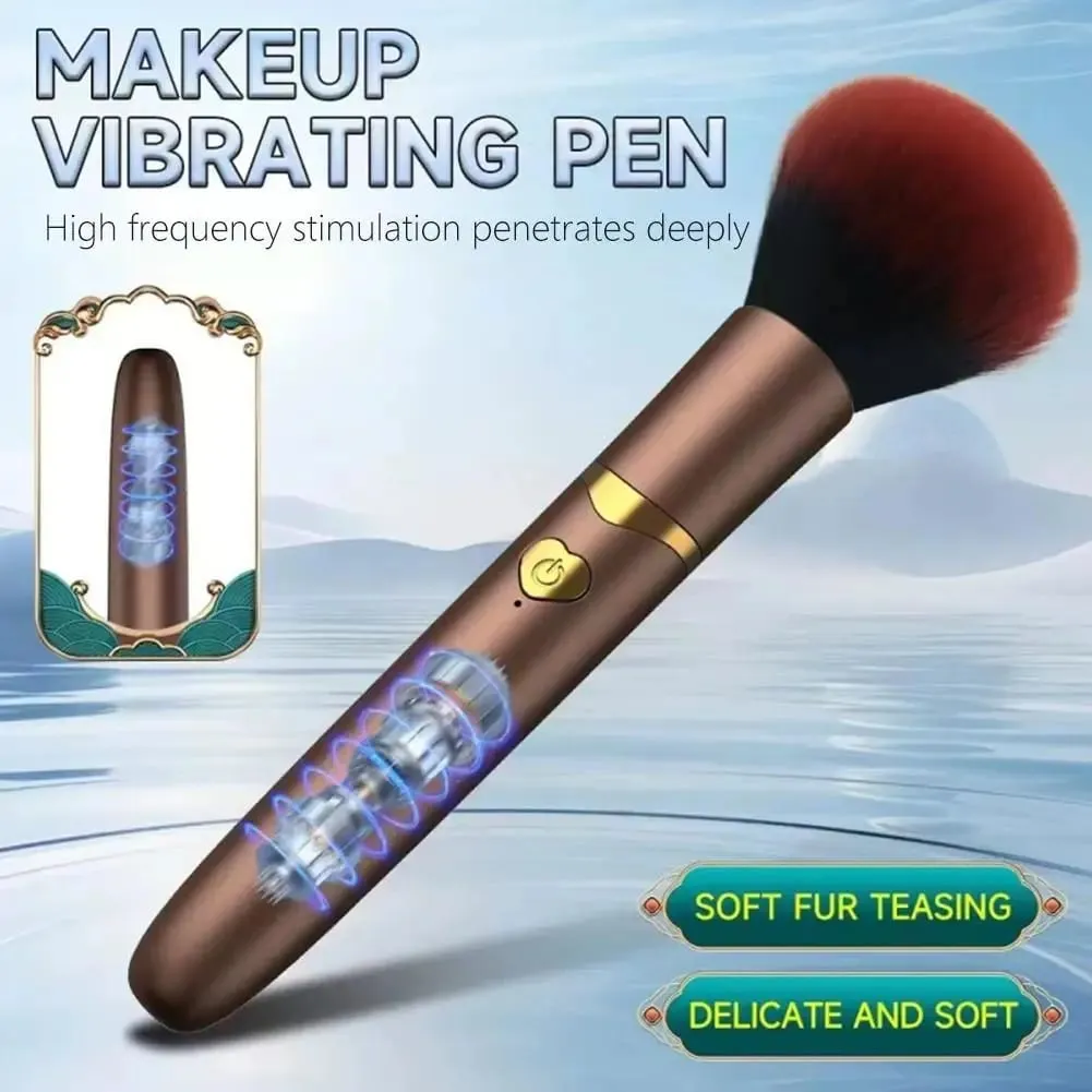 10 Gear Vibration Makeup Brush Electric Makeup Brush USB Rechargeable Cosmetic Brush For Liquid Powder Blusher Concealer — image 1