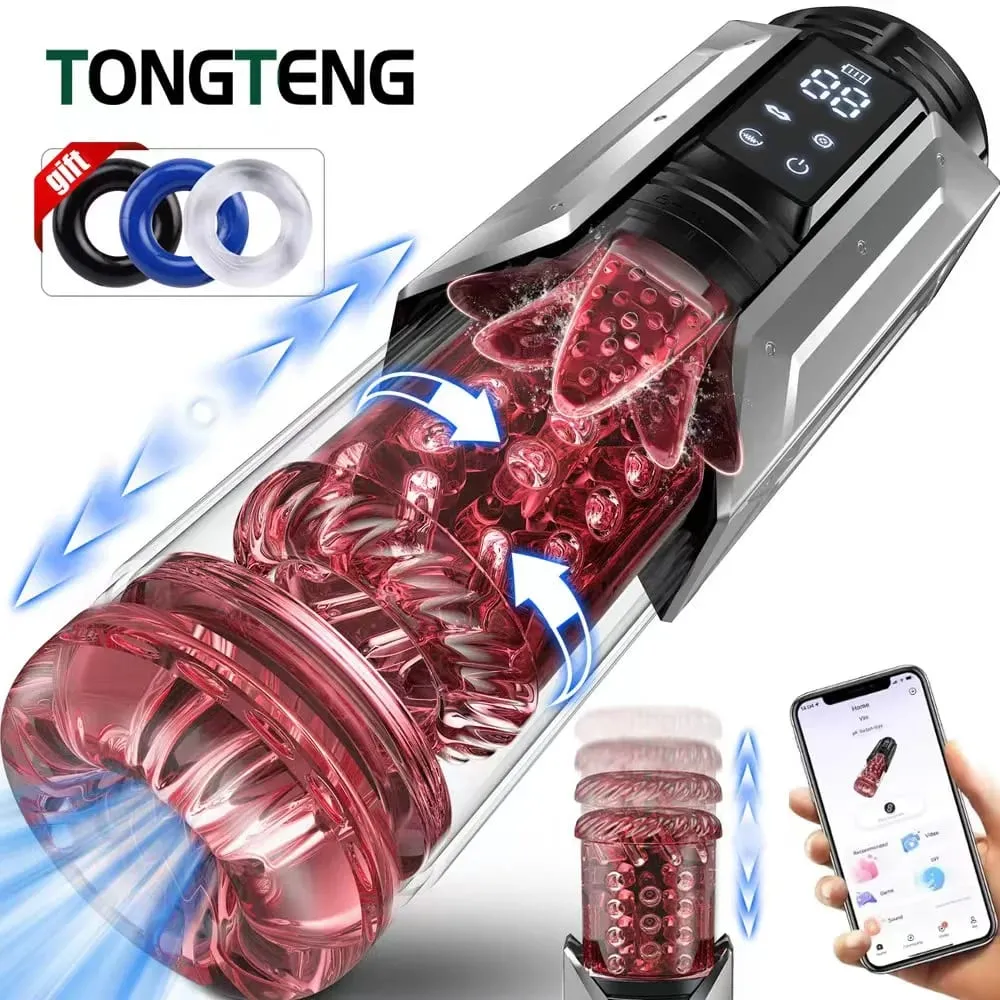 Masturbateur automatique pour homme, avec 7 poussées rotatives, léchage de chatte de poche pour adulte, jouet sexuel, Machine à sexe pour pipe — image 1