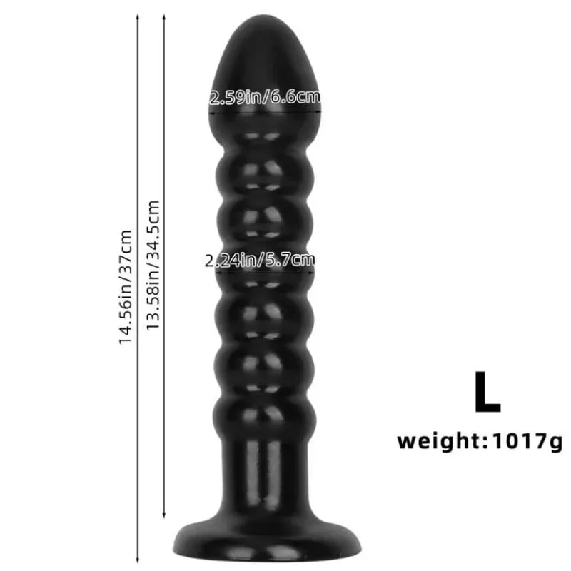 거대한 항문 플러그 딜도는 항문 질을 자극합니다 ButtPlug 큰 음경 전립선 마사지 빨판 섹스 토이 Masturbator 18과 항문 확장기