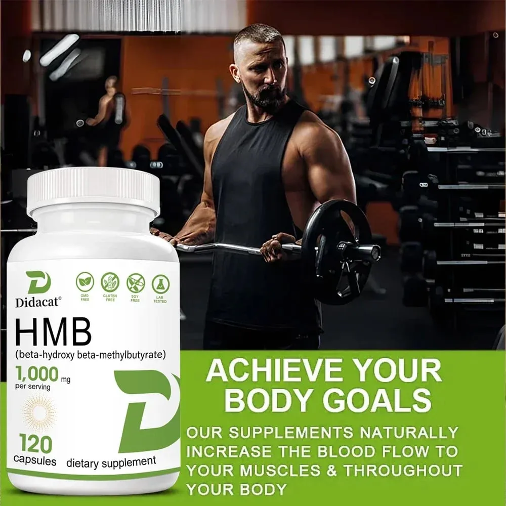 Super Strength HMB Supplement 1000mg per Serving with Vitamin D3 to Help Muscle Growth Lean Muscle Mass & Workout Recovery — image 4