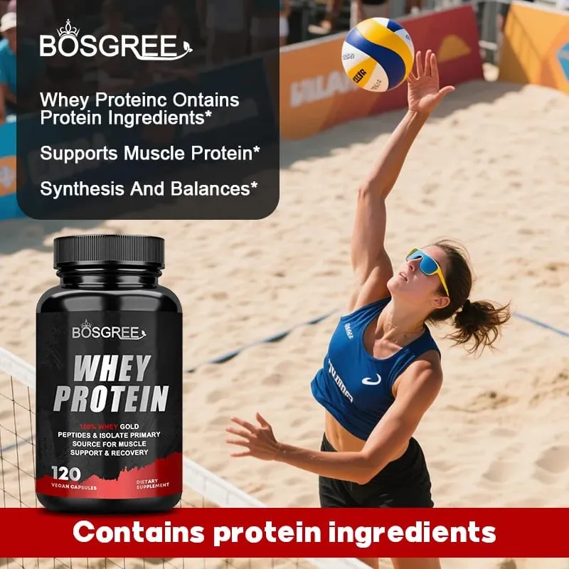Whey Protein Capsules - Contains 6000mg of Protein - Balanced Muscle Health Boost Immunity and Support Post-exercise Recovery — image 6