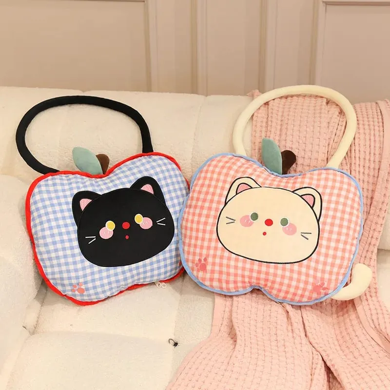 Apple หมอนตุ๊กตาแมวตุ๊กตาหมอน Kawaii โซฟานุ่มเบาะเครื่องปรับอากาศผ้าห่มโยนหมอนน่ารักของขวัญวันเกิด — image 7
