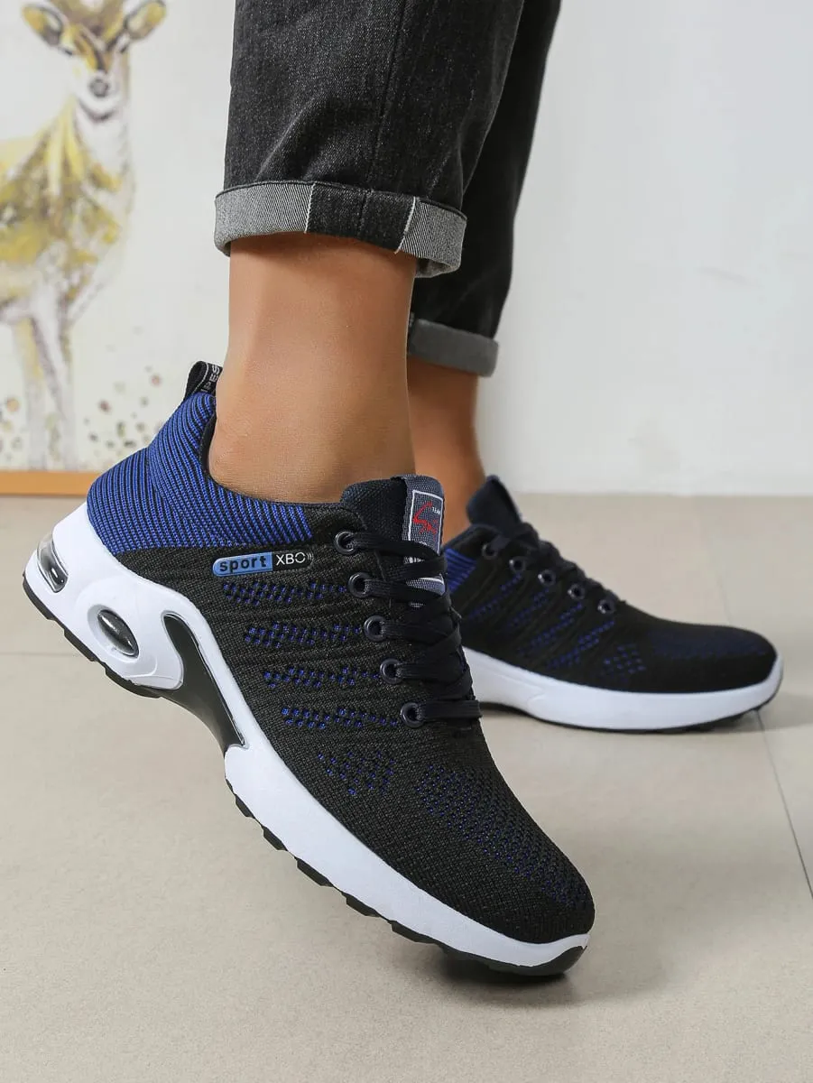 Tênis casual masculino malha respirável rendas até versátil leve sola macia caminhada diária calçado de corrida para uso ao ar livre — image 4