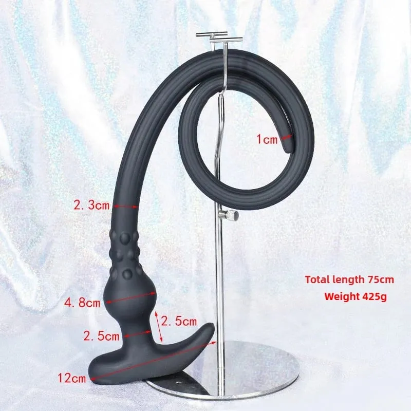 105CM Lange Anal Plug Tragbare Silikon Buttplug Hohl Anus Vagina Reiniger Dilatator Sex Spielzeug Für Frauen Männer Homosexuell Prostata massager — image 7