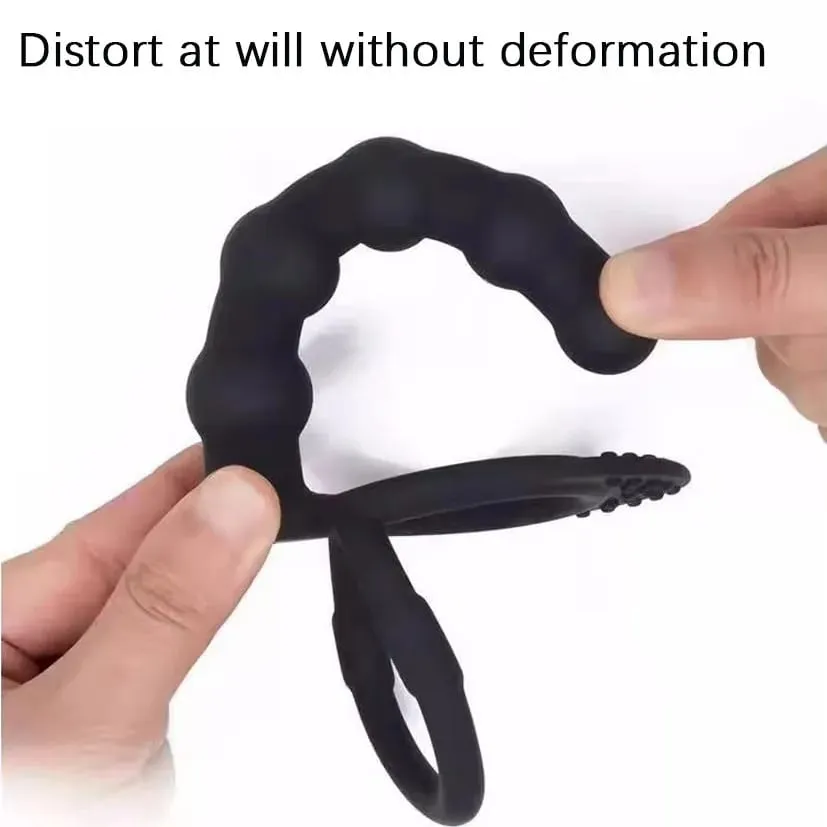 สอดใส่คู่Dildo Dual Stimulation Vibratorสำหรับคู่ลูกปัดG-SpotนวดCockแหวนของเล่นสำหรับผู้ใหญ่ — image 5