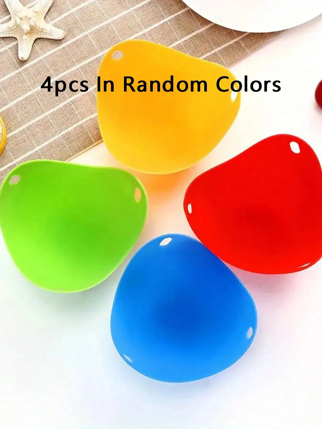 4 pz In Colori Casuali Cuoci Uovo Stampo Tazza In Silicone Uovo Bracconiere Tazze di Uovo In Camicia Per Microonde Friggitrice Ad Aria Piano Cottura Uovo Cottura — image 9