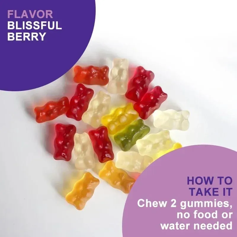 เมลาโทนิน Gummies ความวิตกกังวลความเครียดบรรเทาช่วย Sleep Save Insomnia การปรับนาฬิการ่างกายสำหรับผู้ใหญ่ — image 6