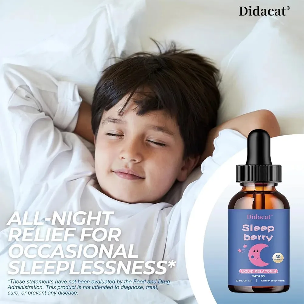 Liquid Melatonin - with Elderberry and Vitamin D - Immune System Sleep Support - Melatonin Drops — image 5