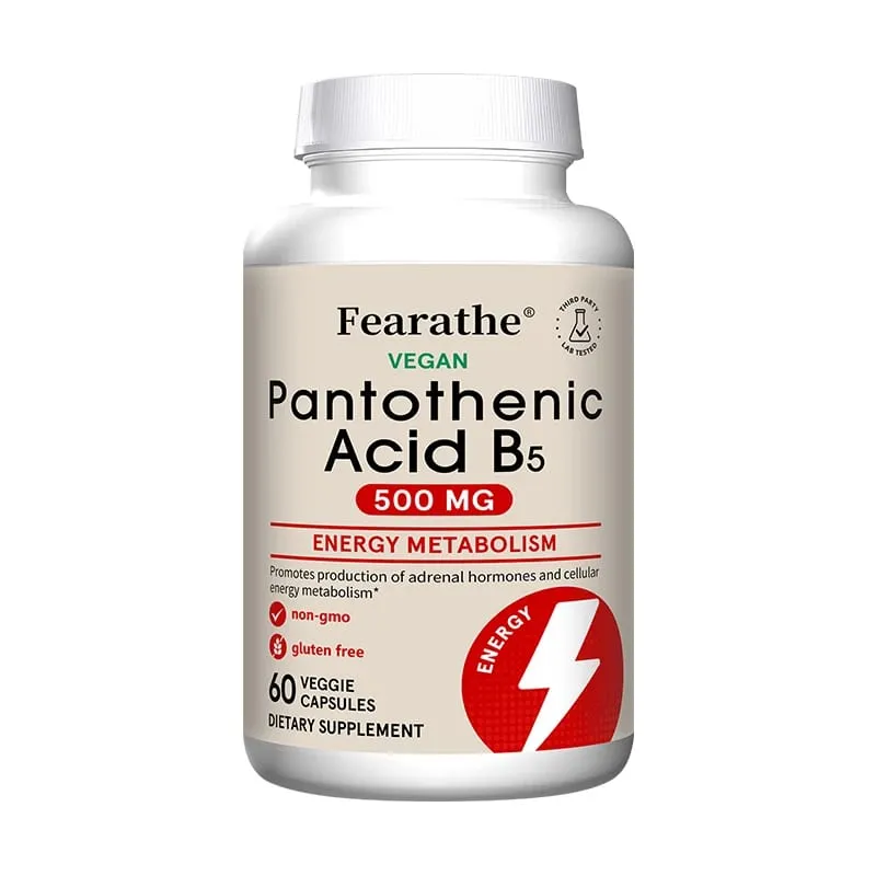 Pantothenic Acid B5 500 Mg Dietary Supplement Regulates Cellular Balance Maintains Energy Levels Supports Metabolism — image 9