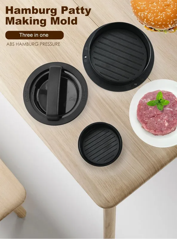 Pressa manuale per hamburger, pressa per carne, stampo per palline di riso, griglia rotonda per manzo, pressa per hamburger, dispositivo per la creazione di polpette, accessori da cucina — image 8