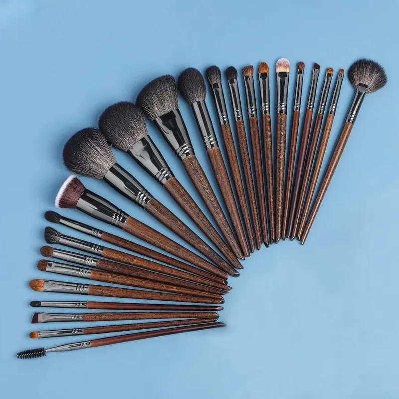 OVW Makeup Brushes Set 24pcs Natural Goat Hair Powder Foundation Contour Blending Eyeshadow Eyeliner Makeup Tools maquillaje — image 1