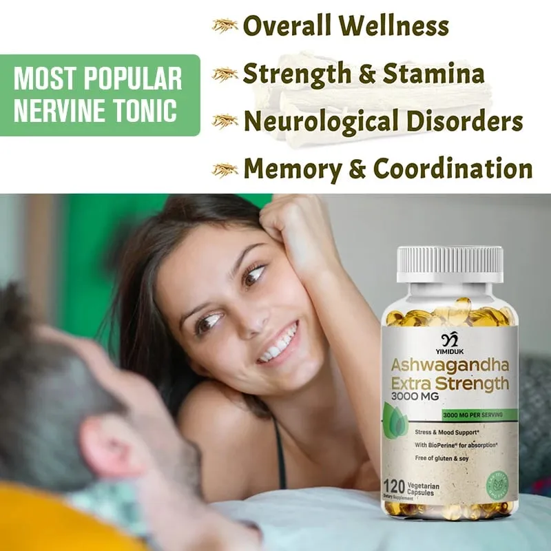 Organic Ashwagandha Root Extract Capsule Ashwagandha Supplement Help Stress Focus Brain Energy Support Sleep Health — image 6