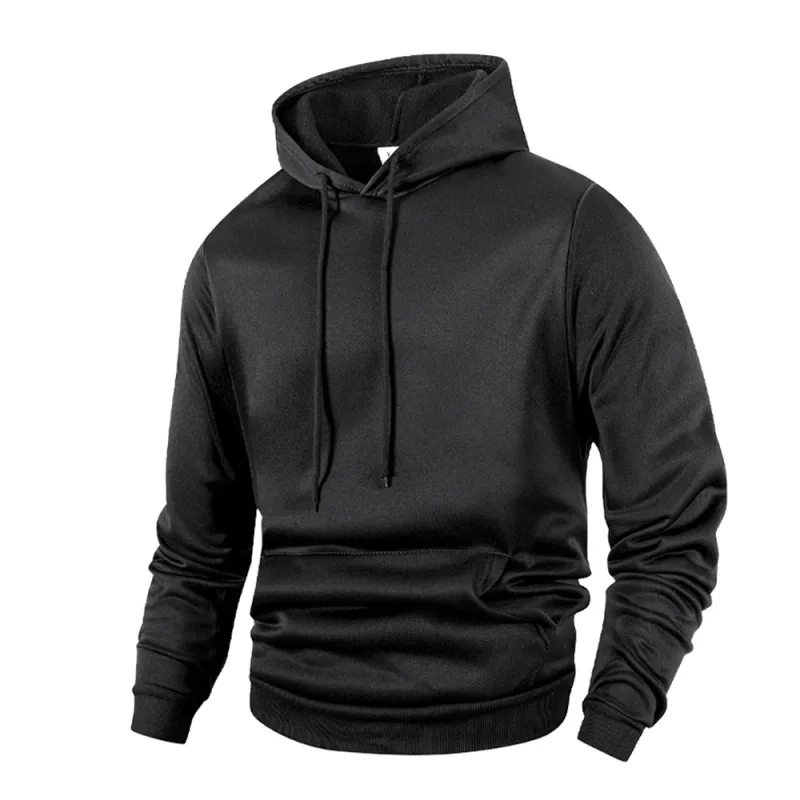 ผู้ชาย Casual Thicken Hoodies ฤดูใบไม้ร่วงฤดูหนาวเสื้อแขนยาวแฟชั่นหลวมสีทึบเสื้อกันหนาวฤดูใบไม้ผลิ WARM กลางแจ้ง Hoody — image 1