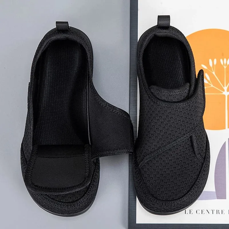 เปิดรองเท้าสำหรับผู้สูงอายุปรับเบาหวานรองเท้าบวมเท้าไขมันกว้าง Hallux Valgus Bunion ศัลยกรรมกระดูก Thumb Eversion ผู้ชายผู้หญิง — image 7