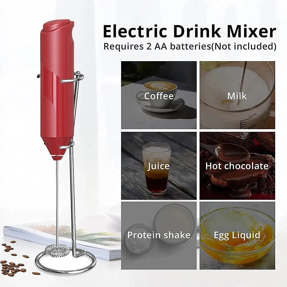 Pembuat Kopi Buih Susu Elektrik Pembuat Kopi Pemukul Pemukul Pembuat Buih Minuman Pengadun Dengan Stand Dapur Susu Kopi Alat Kacau Telur — image 7