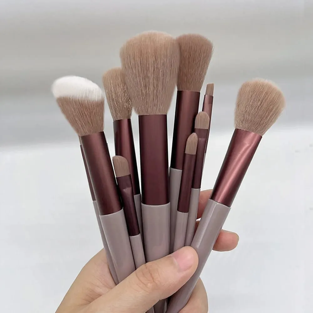13Pcs Soft Beauty Makeup Brushes Set Foundation Eyeshadow Blush Cosmetic Tools na may Storage Bag para sa Babae — image 3
