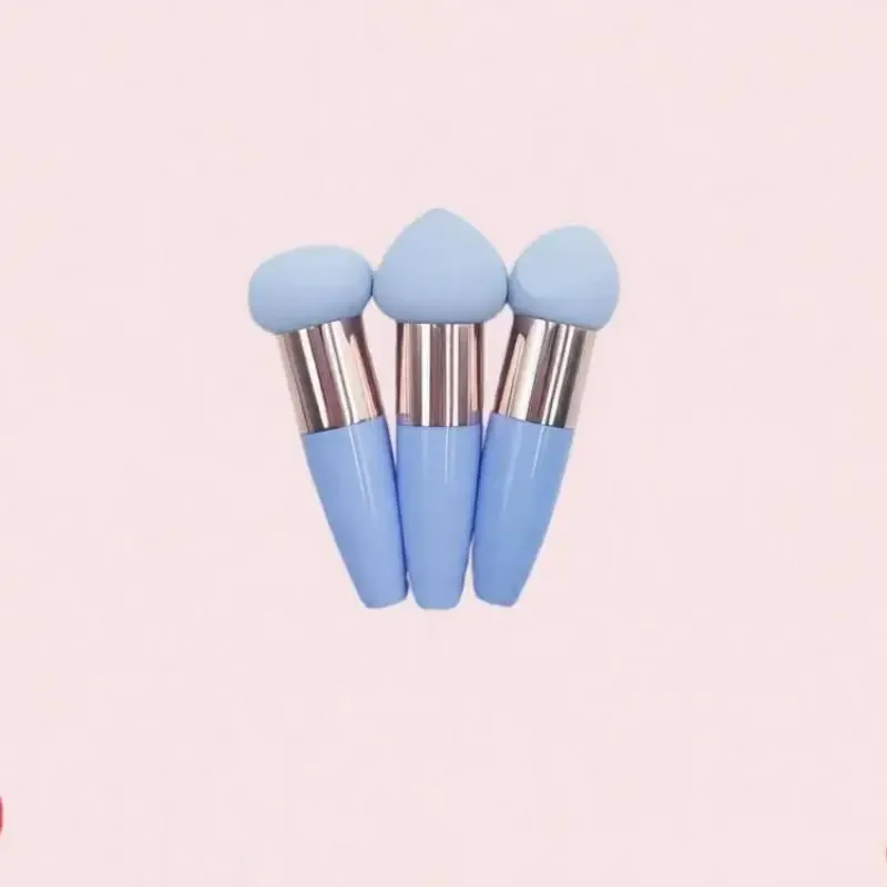 (.) 3 pennelli per trucco a testa di fungo per donna, fondotinta in spugna, soffio di polvere con manico, strumento cosmetico a forma liscia — image 11