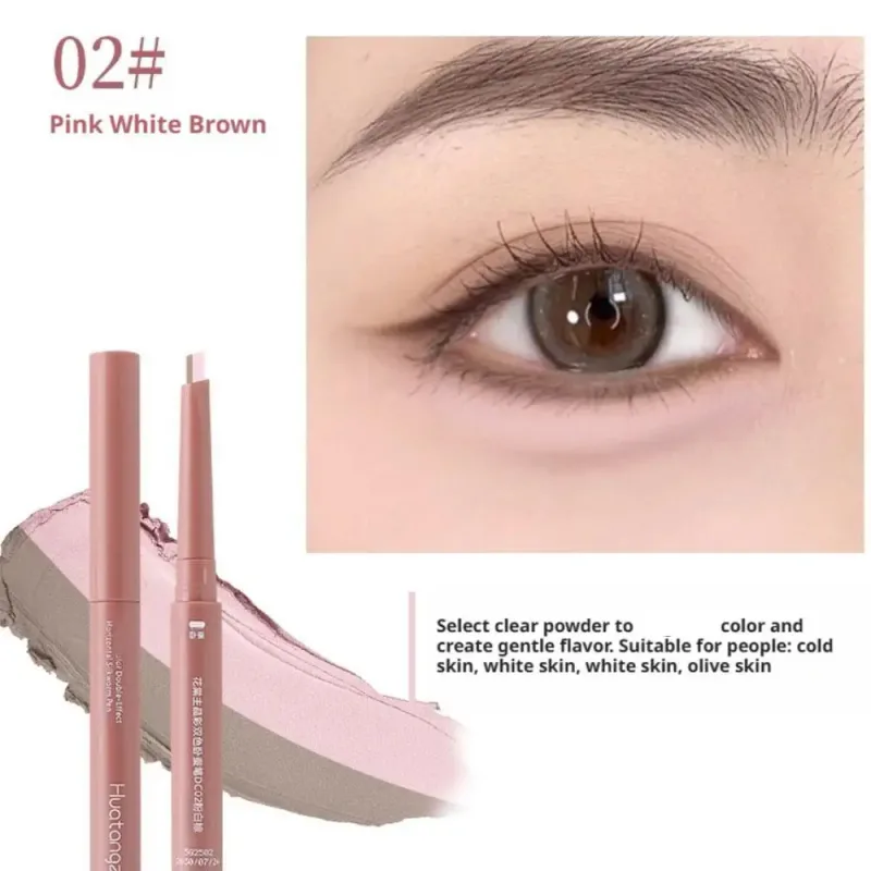 3 in 1 Double Ended Lying Silkworm Pencil Evidenziatore Pen Nude Liquid Contour Liner Eye Makeup Stick Con pennello per dettagli — image 8