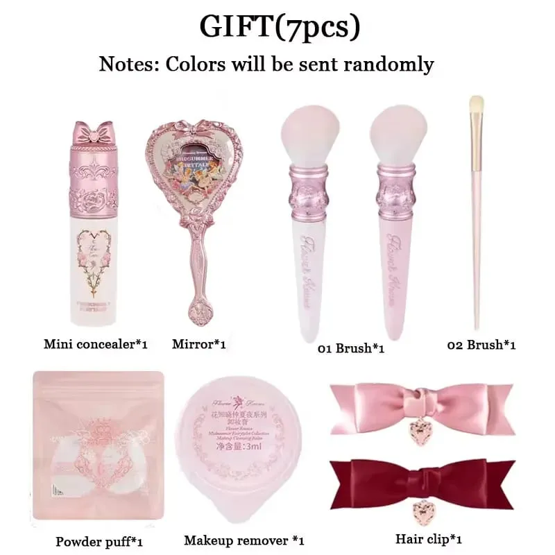 Flower Knows 4/5 pcs All In Makeup Set Pearl Eyeshadow Palette Lipmud Lip Gloss Blush Concealer Primer Lotion Tool Cosmetic Kit — image 7