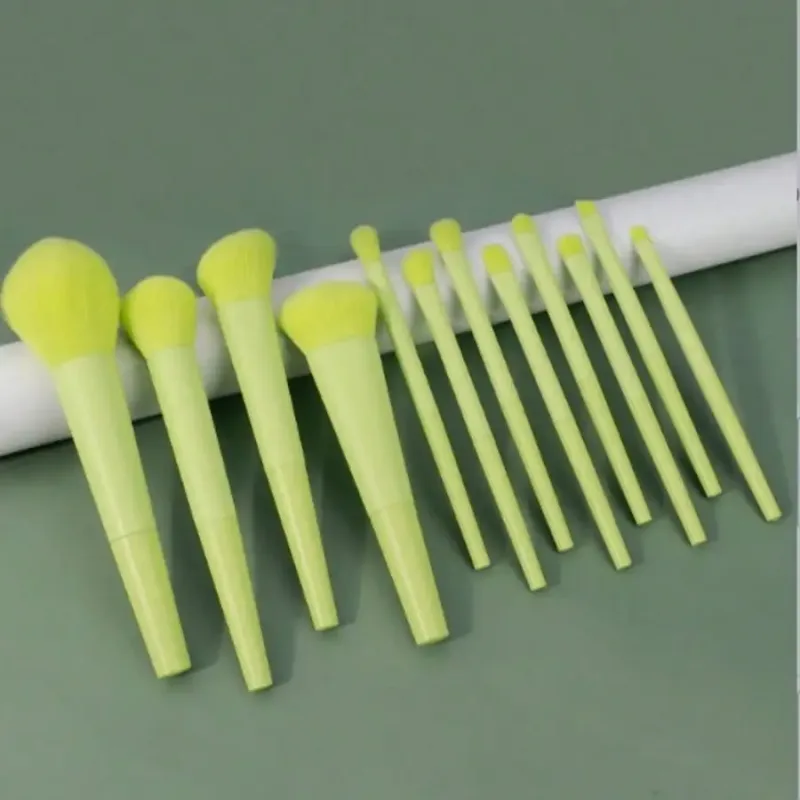 12 stk bløde makeup børster Sæt Pink Løs Powder Blush Eyeshadow Foundation Kosmetisk Brush Beauty Tool