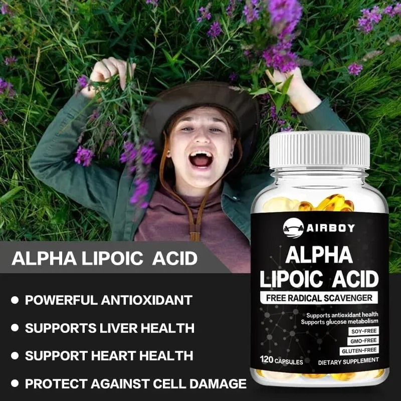 Alpha Lipoic Acid Softgels - Supports Nervous System Health Powerful Antioxidant Promotes Metabolism Healthy Aging — image 6