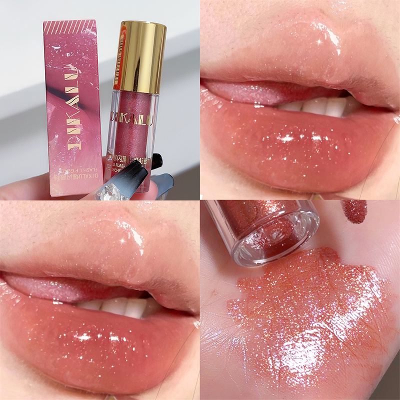 Pearl Diamond Glitter Lip Glaze, langanhaltende, feuchtigkeitsspendende, aufpolsternde, glänzende Lippentönungsöl, Make-up-Spiegel, Wasser, leichte flüssige Lippenstifte — image 12