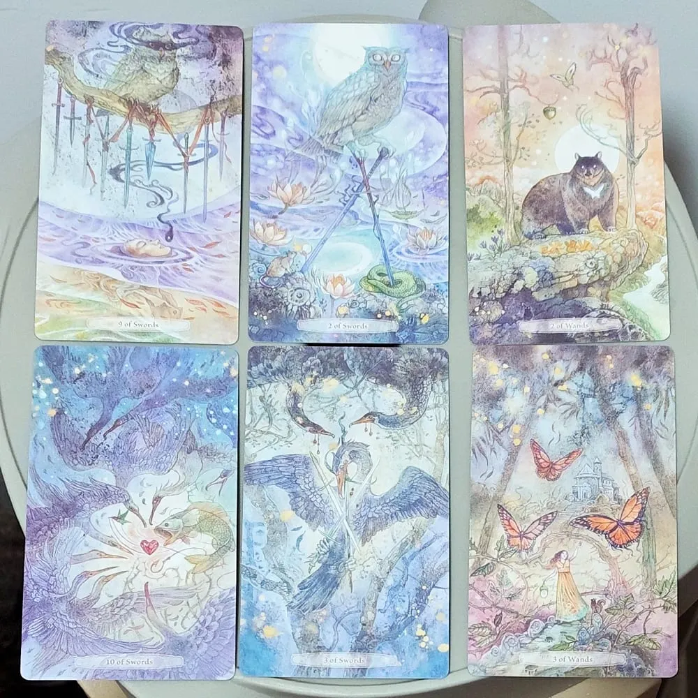 Verdance Tarot-Deck in stabiler Box, 78 Stück, lyrische, von der Natur inspirierte RWS-Tarotkarten, doppelt geprägter Karton, 12 x 7 cm — image 3