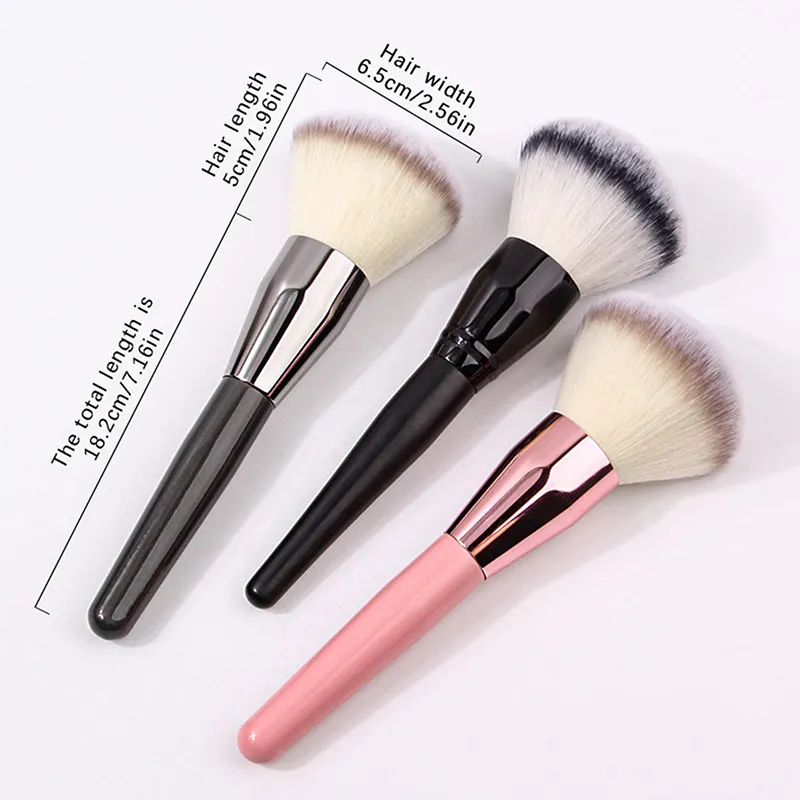 【M】Grand pinceau de maquillage visage joue Contour fard à joues nez fond de teint puissance libre pinceaux de maquillage cosmétique outil poudre Blush brosse — image 1