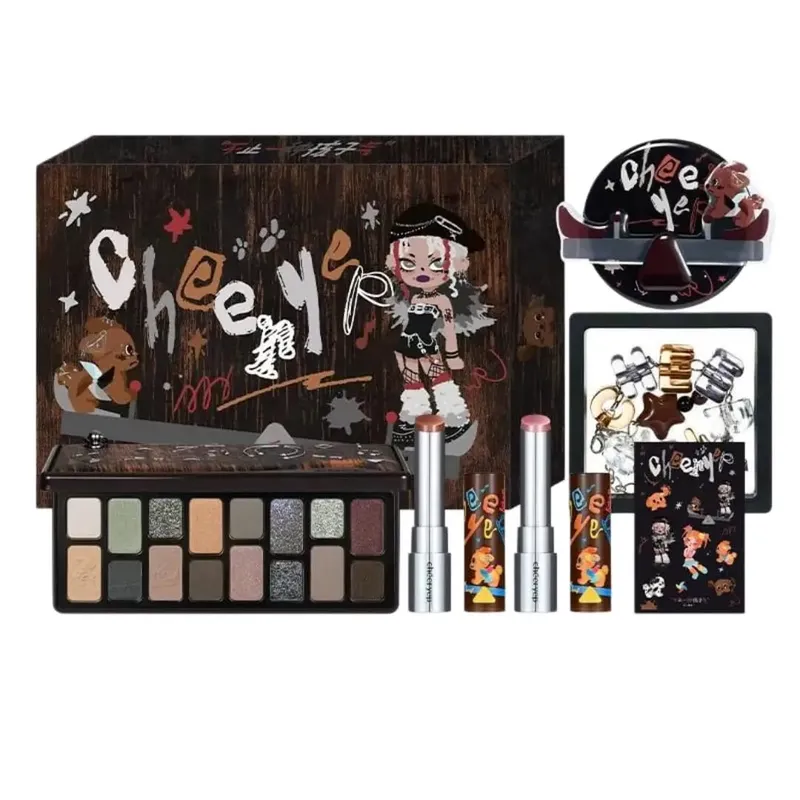 Chéeryep Makeup Set 16 odstínů Paletka očních stínů Solid Lip Gloss Cosmetic | Kompletní kosmetická sada s pevným leskem na rty — image 4