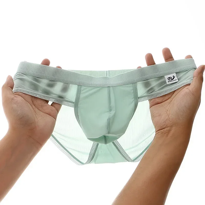Seluar Dalam Lancar Sutera Ais Lelaki Seluar Dalam Bernafas Ultra Nipis dengan Poket U Cembung Seksi Pinggang Seluar Pendek Musim Panas Selesa — image 15