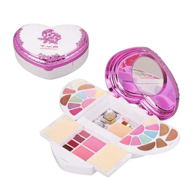Kit trucco Set completo per donna Multifunzionale Tutto in una scatola 32 colori Cipria Ombretto Evidenziatore Pennello Tavolozza trucco