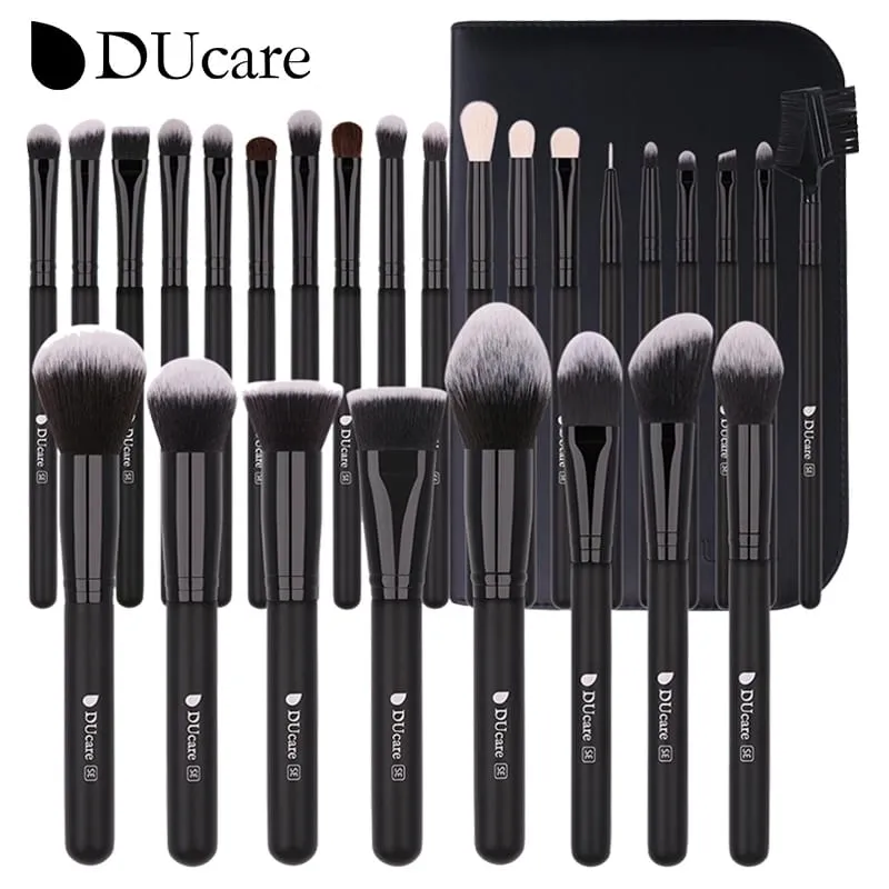 Sada profesionálních štětců na make-up DUcare 15-32 ks Sada štětců na make-up Syntetický podkladový pudr štětec s rozjasňovačem očních stínů — image 10