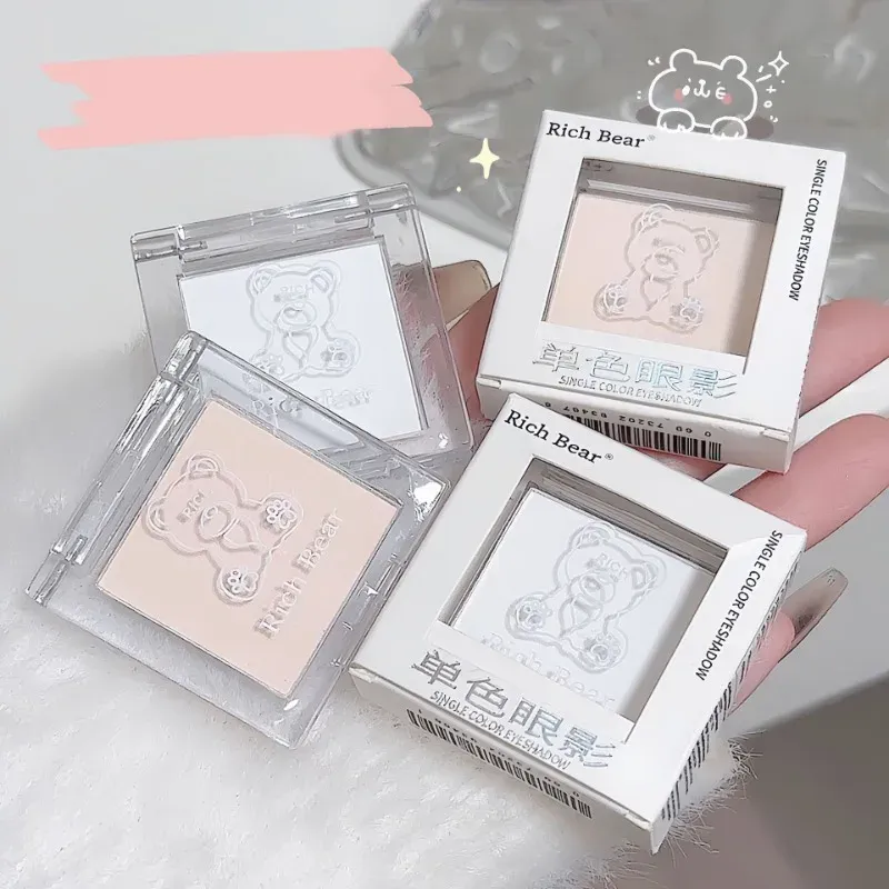 Matte Pure White Face Highlighter Palette Monochrome Pearly Jade Eyeshadow Highlighter Naturally Brightening Contouring Makeup