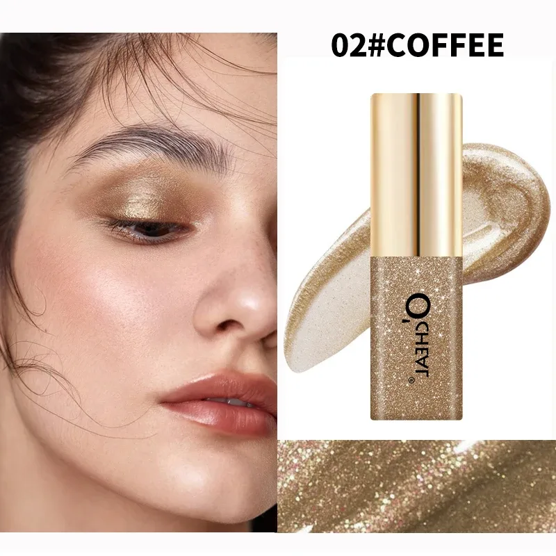 O'cheal líquido sombra de olho pescoço diamantes brilhante à prova dwaterproof água encantador bicho da seda brilho maquiagem dos olhos cosméticos glitter altamente pigmentado