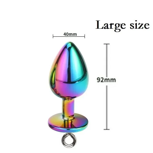 Piccole medie grandi perline anali Butt plug Morsetti per capezzoli di perle Set con catena Clip per seno in metallo Bondage Coppia schiava Gioco Giocattolo del sesso — image 32