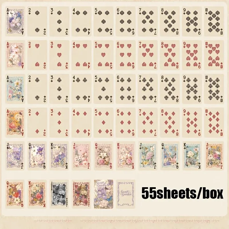 Mr.Paper Tischkartenspiel, 54 Stück/Box, Schmetterling, Halloween, kleine Hexe, bedruckte Mini-Pokerkarten, Halloween-Weihnachtsgeschenk für Kinder