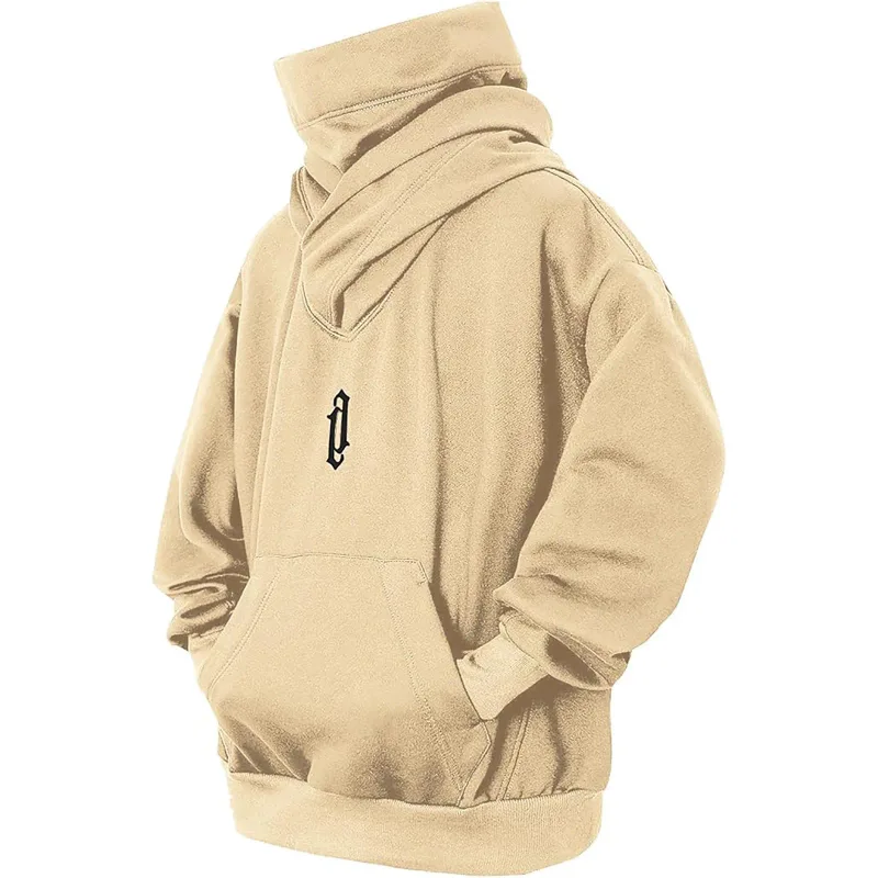 Embroidery Turtleneck Sweatshirt Oversized Y2K Men Women Hoody Japanese Ninja Hoodies Autumn Hip Hop Fleece Pocket Streetwear — image 3