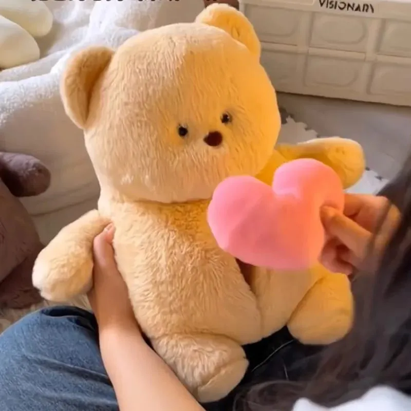 Plush Confession Bear Talking Doll Hidden Recording Stuffed Animal Super Soft Bear Companion Toy Sleeping Gift