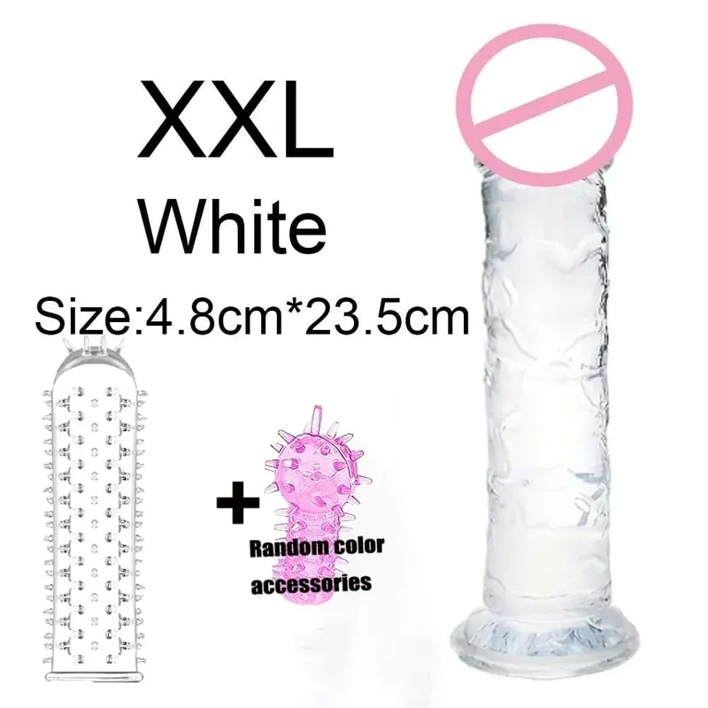 Super Economico Realistico Morbido Donne Erotiche Anali Grande Dildo Ventosa Jelly Dick Giocattoli Del Sesso Morbido Clitori Masturbatori Vaginali Pene — image 14