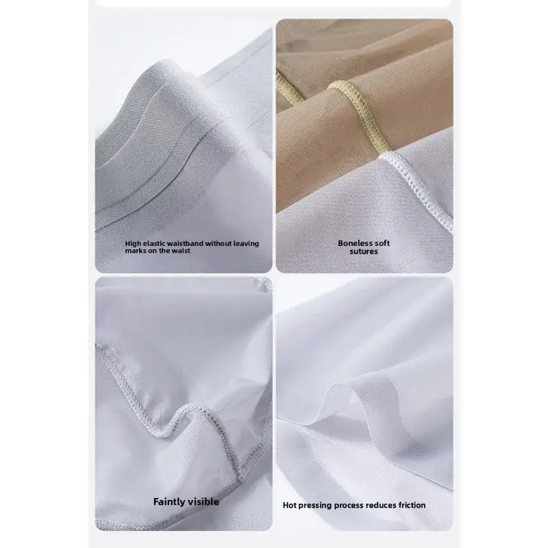 Transparente Herren-Boxershorts, leicht, elastisch, mittlere Taille, U-konvex, nahtlos, dünne Perspektivshorts für bequeme Passform — image 3