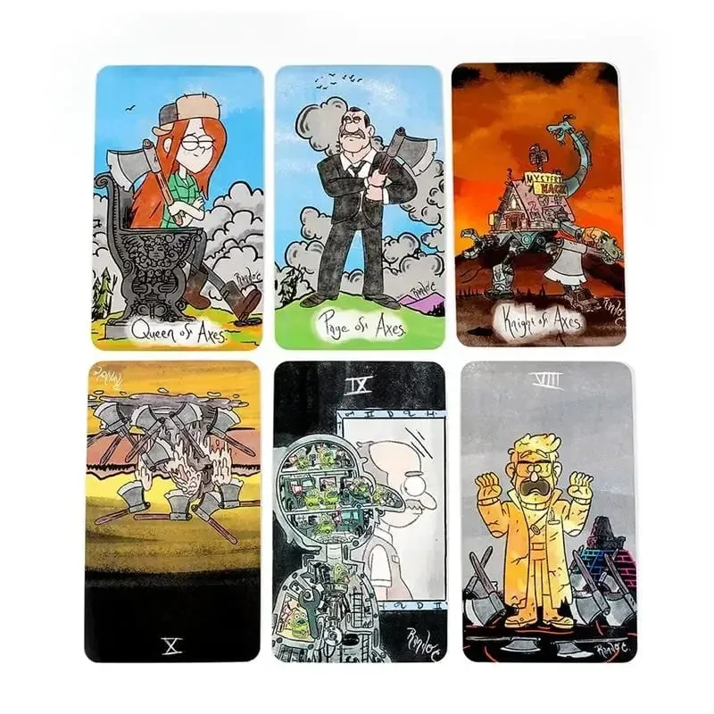 Cartas de tarô misteriosas, baralho de 78 cartas inspirado em Gravity Falls, versão em inglês, jogos de tabuleiro de tarô para iniciantes — image 3