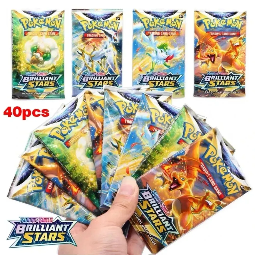 fun 40 Pieces Pokemon Card Pack 4 Sets Sun Moon Violet 151 English Trading Cards Collectible Toys Halloween Gift Fantasy Sci Fi — image 5
