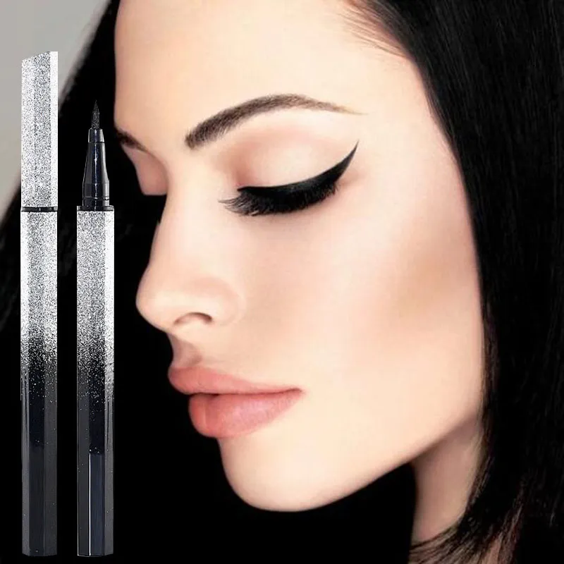 Ultra-thin Waterproof Liquid Eyeliner แต่งหน้าเกาหลีสำหรับผู้หญิง Quick Dry Smooth Eye Liner Long Last Lower Eyelash ปากกาเครื่องสำอาง — image 1