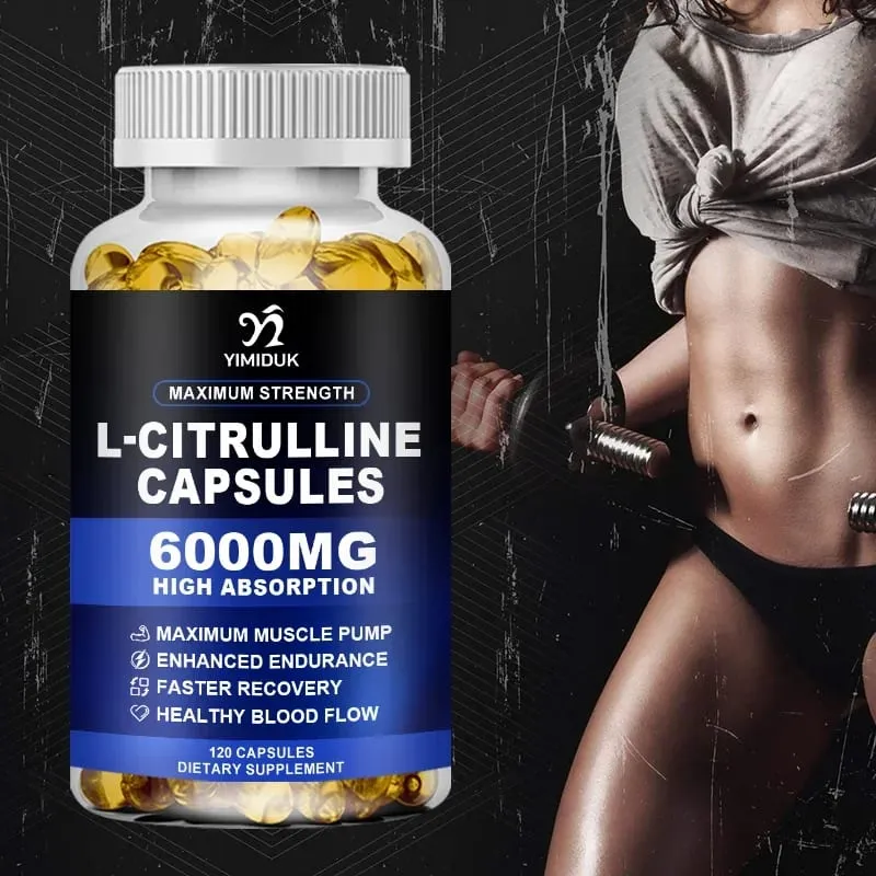 Capsule di L-citrullina ad alta resistenza con gelatina La vitamina E aiuta la vasodilatazione aumenta la pienezza muscolare accelera il recupero — image 5