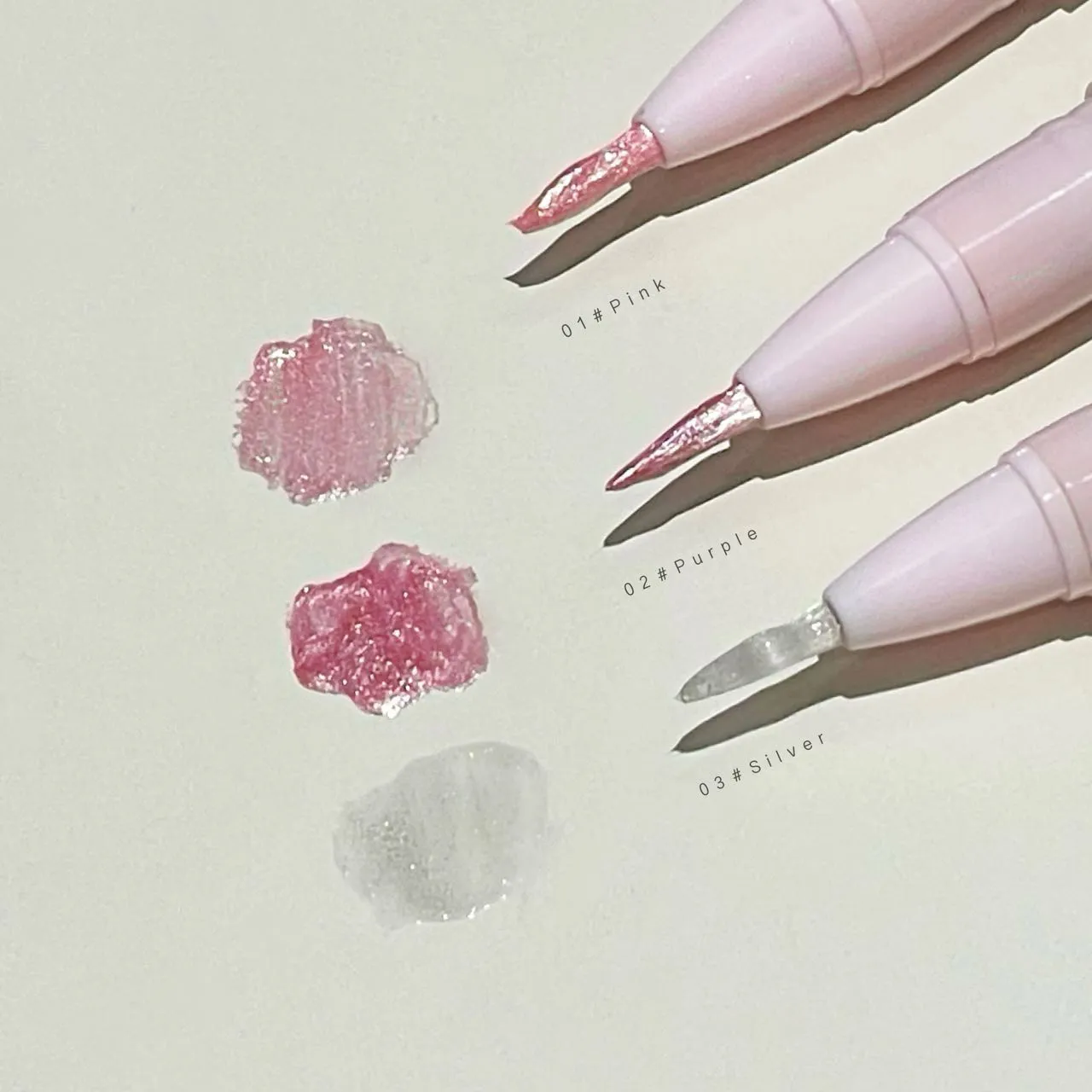 Resaltador de ojos de gusanos de seda, color rosa melocotón, líquido, brillo nacarado, sombra de ojos hidratante, ilumina el delineador de ojos, maquillaje coreano — image 4