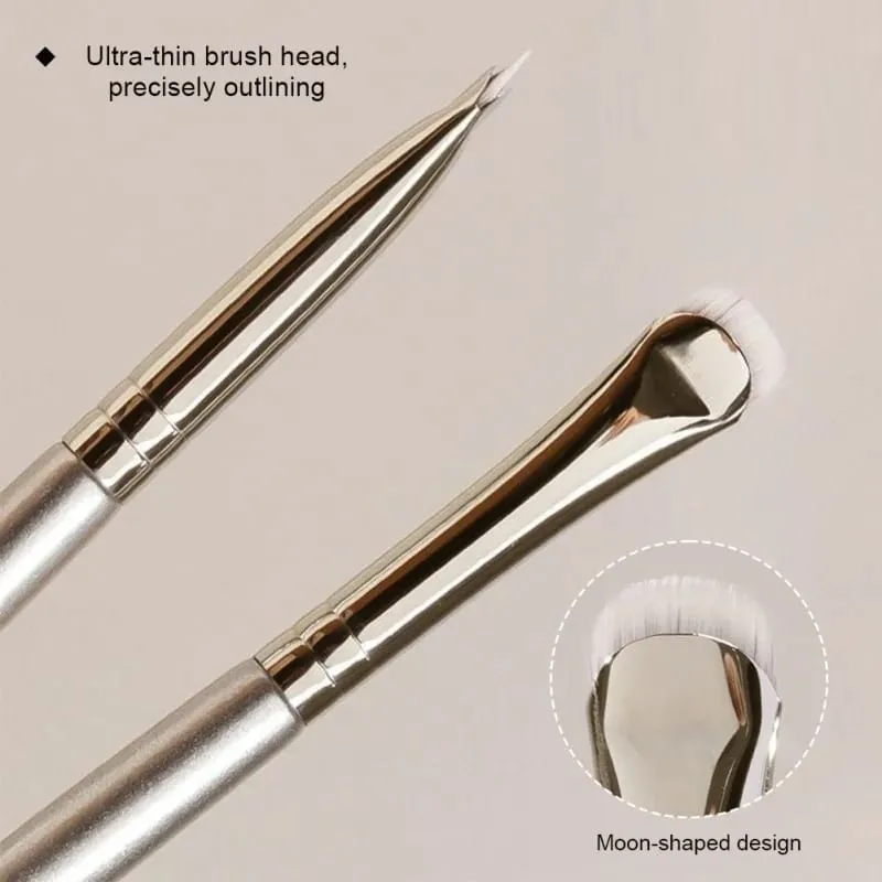 2 stücke Gebogene Eyeliner Make-Up Pinsel Augen Make-Up Wisch Werkzeuge Präzision Weiche Lidschatten Pinsel Scharfe Dünne Kleine Augen Kosmetische Werkzeuge