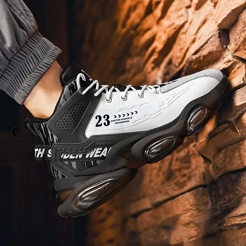 Scarpe alla moda di alta qualità primaverili da uomo con cinturino inferiore spesso da basket nuove scarpe da ginnastica casual traspiranti ammortizzate 2025 — image 3