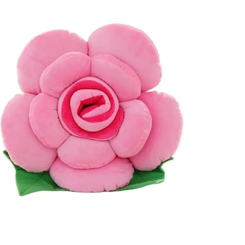 Grand oreiller en forme de Rose en peluche coloré, coussin de fleur de canapé, simulation d'intérieur de voiture, fournitures de fête de mariage, nouvelle collection — image 12